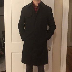 Club Monaco Trenchcoat - Black - men’s size small